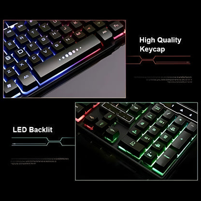 Fire Cam GK11 RGB Mechanical Gaming Keyboard – Aluminum Frame, Rainbow Backlit, Suspension Keys