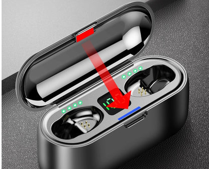 Wireless Bluetooth Earphones – True Stereo Sound, Noise-Cancelling & Hands-Free for iOS & Android