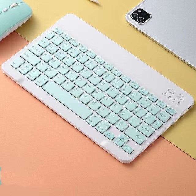 Macaron Ultra-Thin Wireless Keyboard & Mouse Combo – Compatible with Apple iMac, MacBook & iPad – Colorful Mac Design