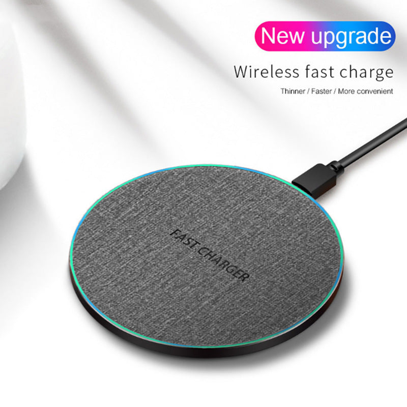 Qi Standard 15W Ultra-Thin Wireless Charger – Aluminum Alloy Fast Charging Disc