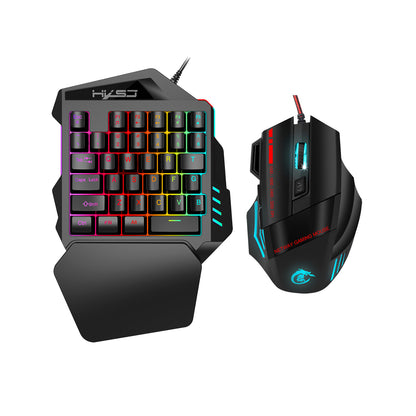 Colorful One-Handed Gaming Keyboard – Compact RGB Mechanical Keypad for PC, Laptop & Streaming