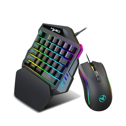 Colorful One-Handed Gaming Keyboard – Compact RGB Mechanical Keypad for PC, Laptop & Streaming