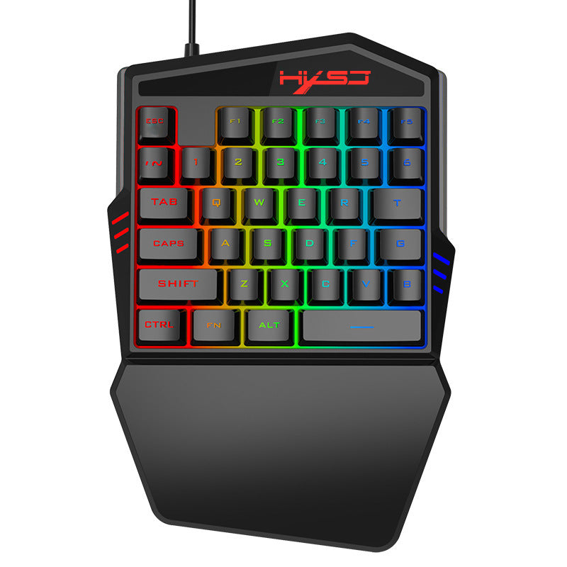 Colorful One-Handed Gaming Keyboard – Compact RGB Mechanical Keypad for PC, Laptop & Streaming