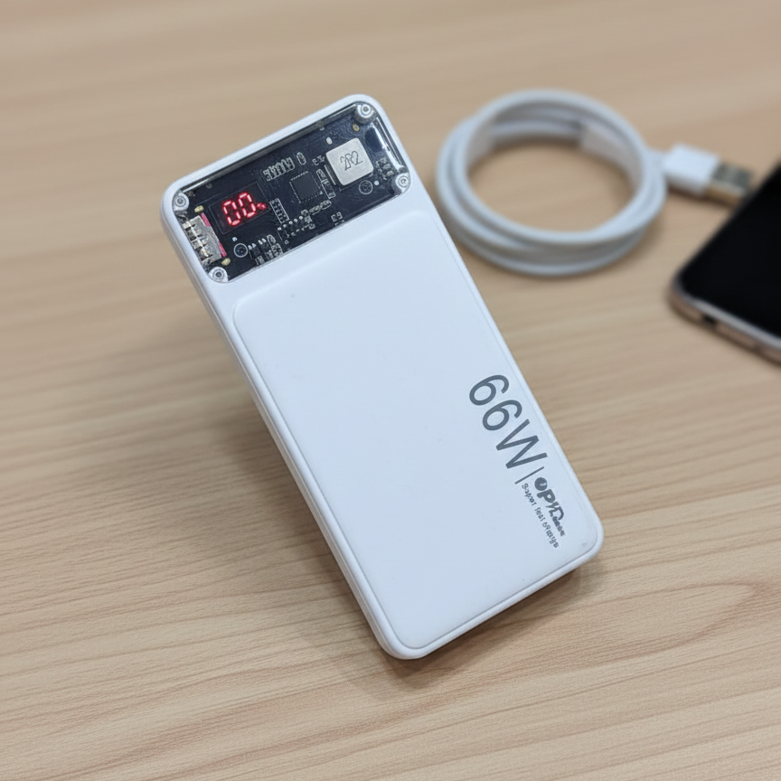 66W Transparent Power Bank 20000mAh – Ultra Fast Charging by Edge store