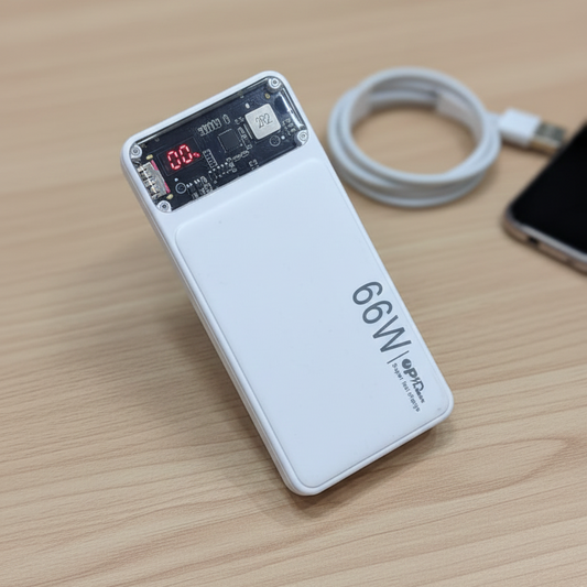 66W Transparent Power Bank 20000mAh – Ultra Fast Charging by Edge store