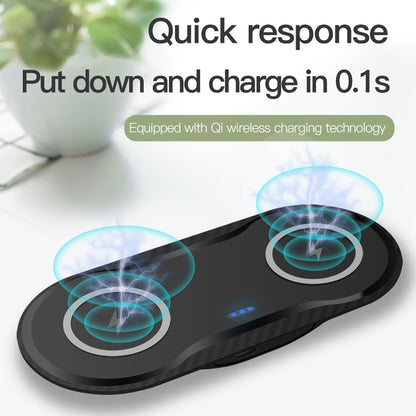 Wireless Dual Phone Charger – Fast Qi Charging Dock for Smartphones & Tablets
