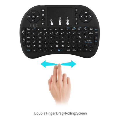 Wireless Mini Keyboard with Touchpad – 2.4GHz Portable Rechargeable Keyboard for Smart TV, Android, PC & Laptop