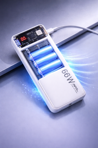 👉 66W Transparent Power Bank 20000mAh with Digital Display
