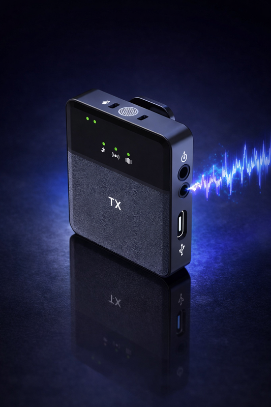 SX9 Wireless Microphone with 360° Noise Reduction – HD Recording Mic for Android