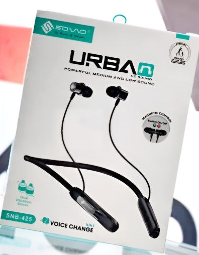 SOVO SNB-425 Wireless Neckband with ANC, 60H Battery & Magnetic Control