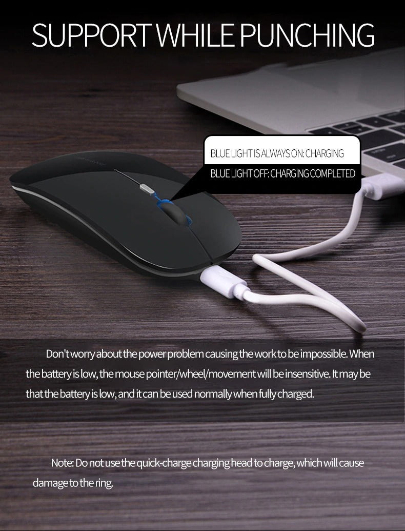 1600 DPI Wireless Optical Mouse for PC & Laptop – Super Slim USB 2.4G Receiver Mouse