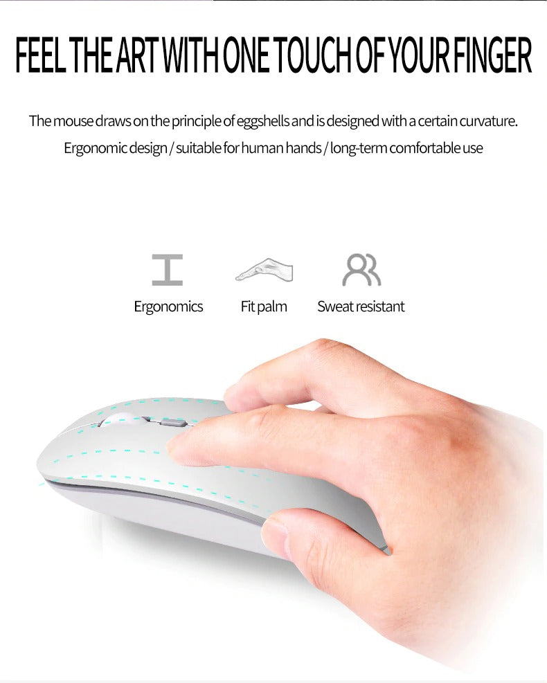 1600 DPI Wireless Optical Mouse for PC & Laptop – Super Slim USB 2.4G Receiver Mouse