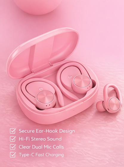 R200 TWS Sports Earbuds — LED Battery Display & BT 5.3