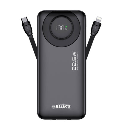 BX-306 20000mAh SwiftCharge Power Bank – 22.5W Fast Charging, PD & QC 3.0, Type-C & Lightning Built-in Cables, Digital Battery Display